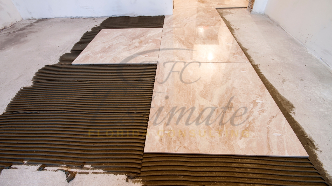 Ceramic Floor Tile Installation in Delray Beach