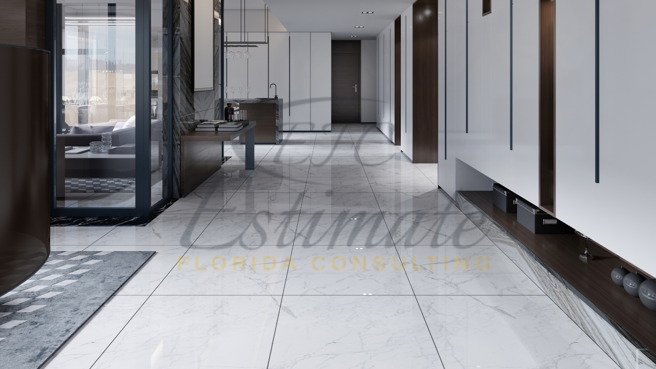 Porcelain Tile Flooring for Basement in West Palm Beach