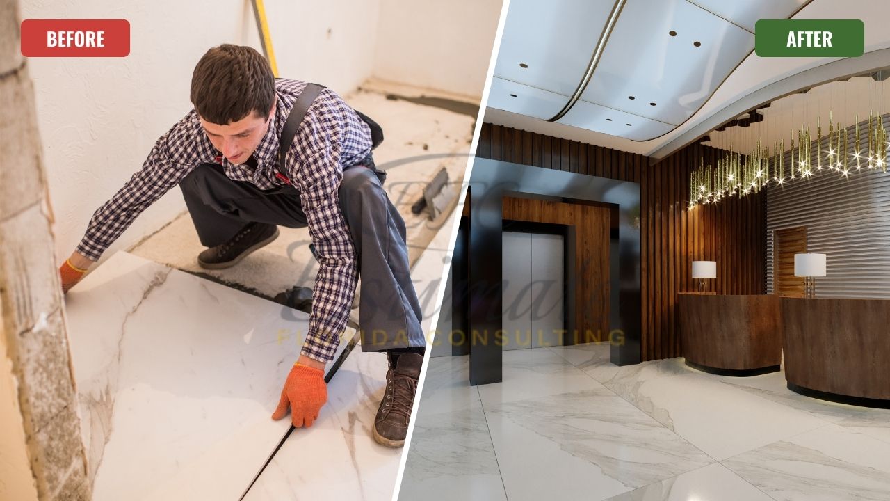 Marble Tile Installation for Hotel Buildings in West Palm Beach