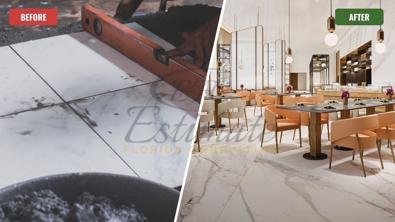 Marble Tile Installation for Restaurants in Lakeland