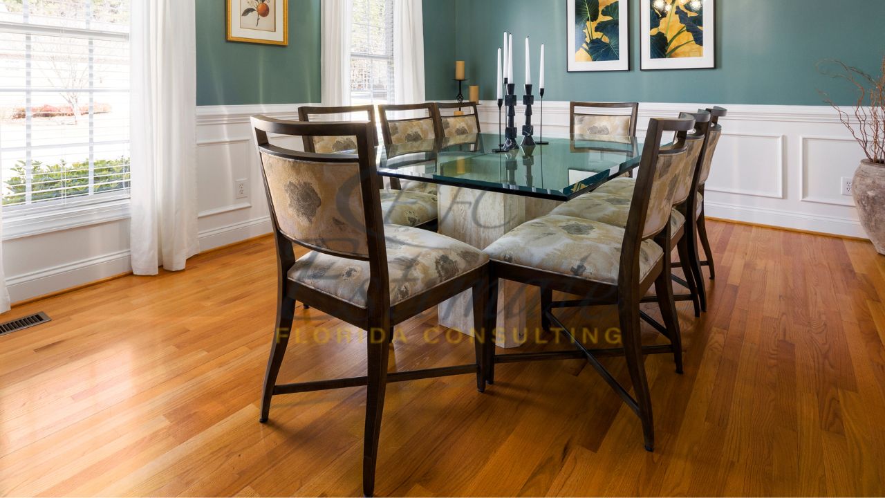 Dining Rooms Vinyl Tile Flooring in Weston