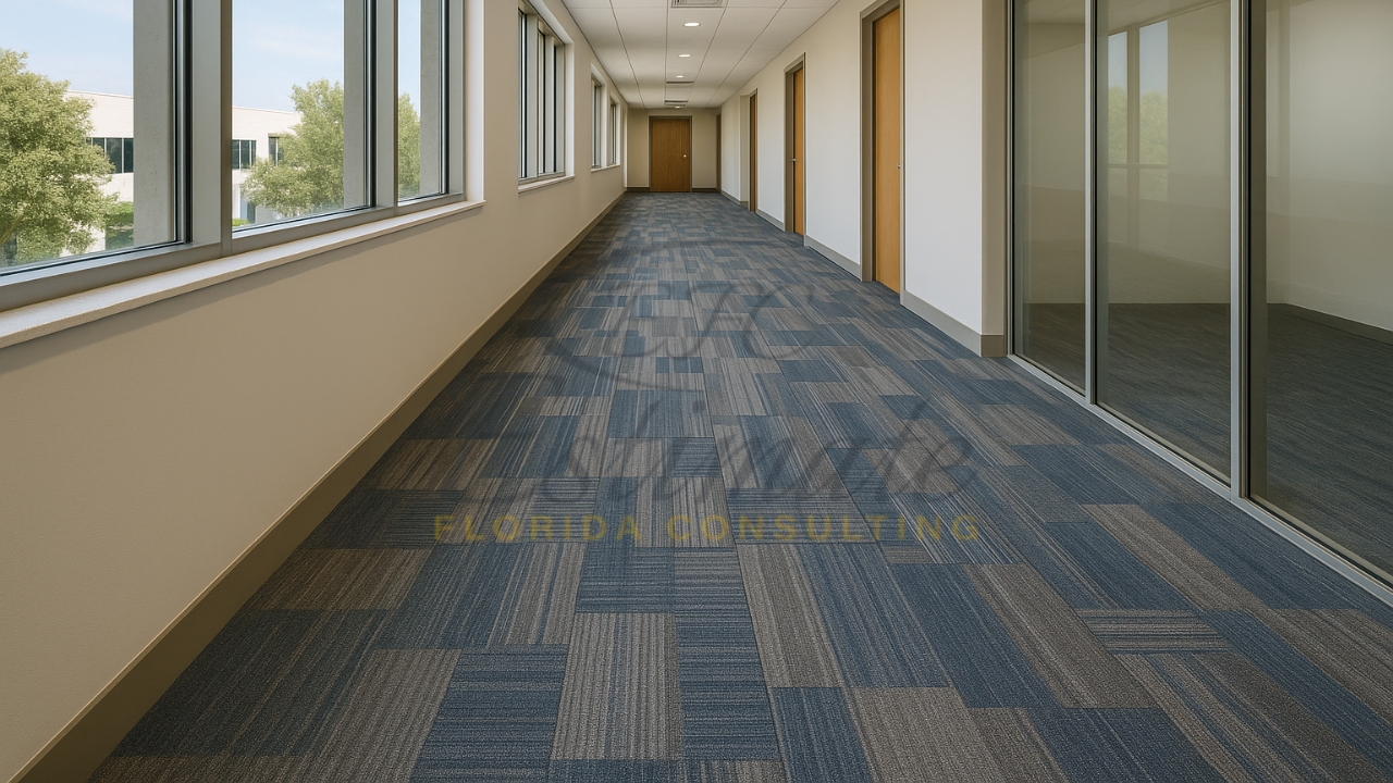 Carpet Tile Installation for Hallways in Delray Beach