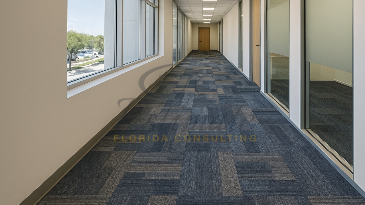 Carpet Tile Installation for Hallways in Parkland
