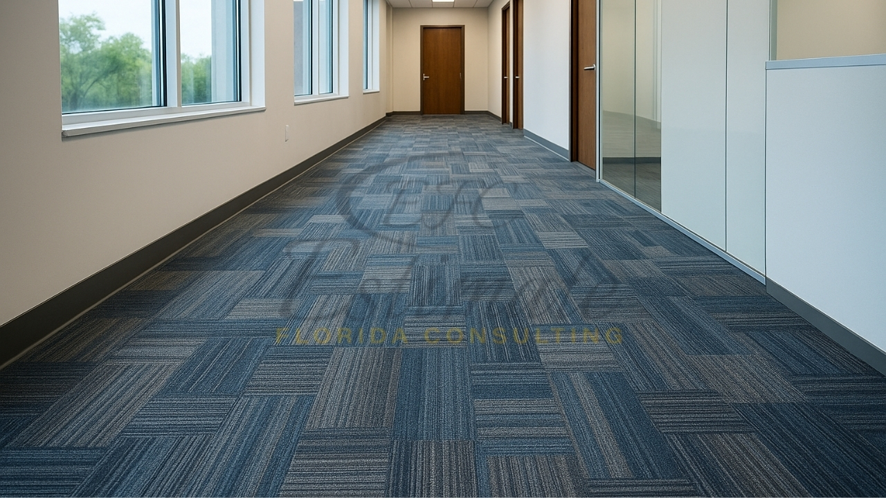 Carpet Tile Installation for Hallways in Parkland