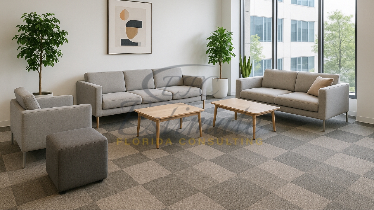 Carpet Tile Flooring for Living Rooms in West Palm Beach