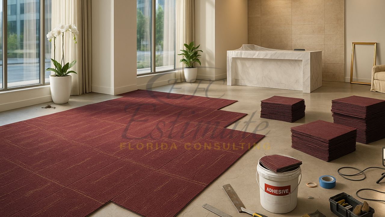 Carpet Tile Flooring for New Construction in Boynton Beach