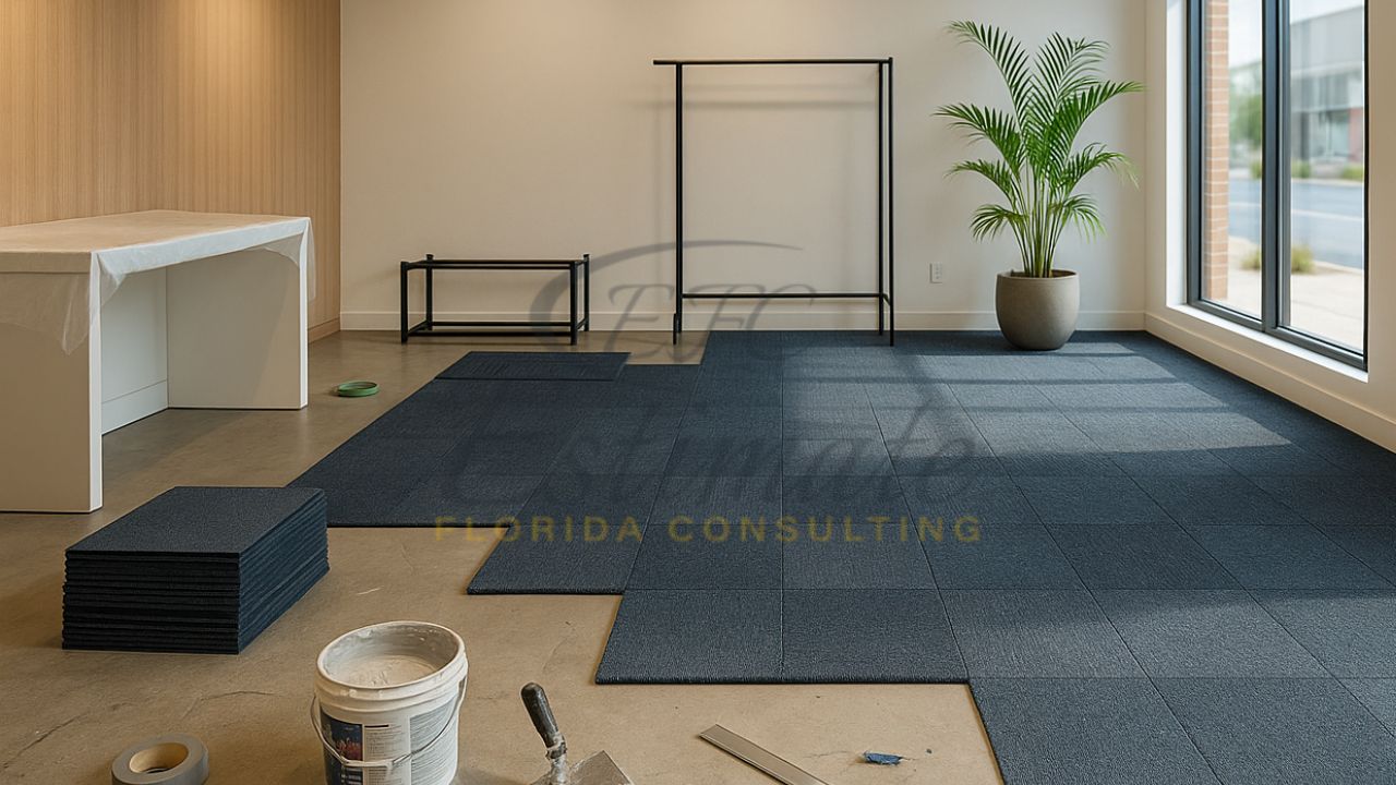 Carpet Tile Flooring for New Construction in Tampa