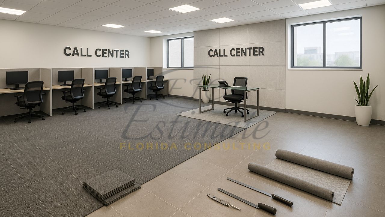 Carpet Tile Installation for Call Centers in West Palm Beach