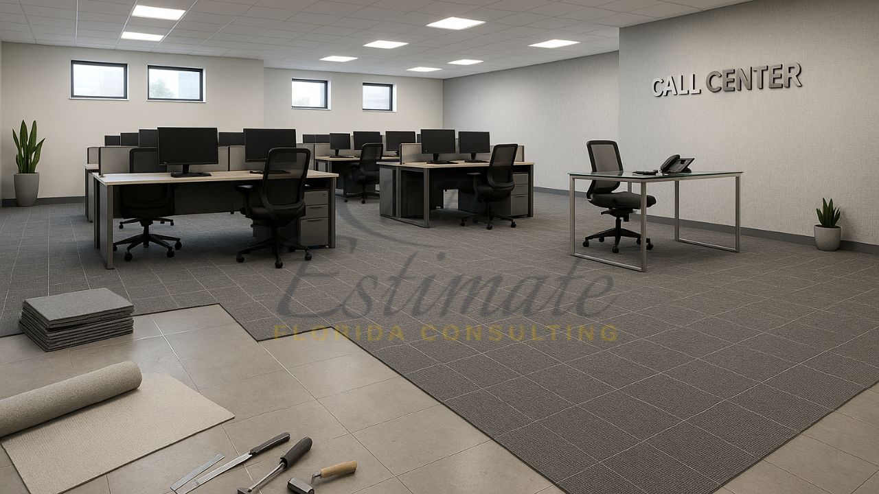Carpet Tile Installation for Call Centers in Weston