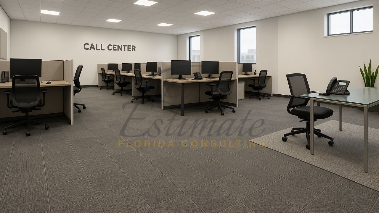 Carpet Tile Installation for Call Centers in Weston