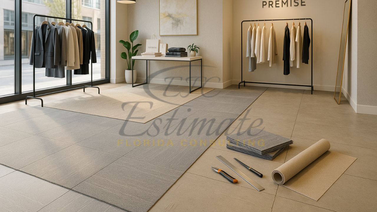Carpet Tile Installation for Clothing stores in Parkland