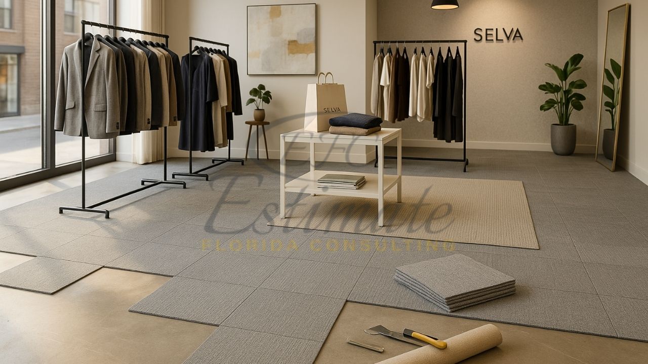Carpet Tile Installation for Clothing stores in Weston