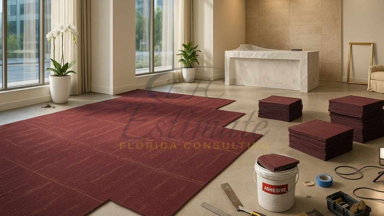 Carpet Tile Installation for Hotel Buildings in Delray Beach