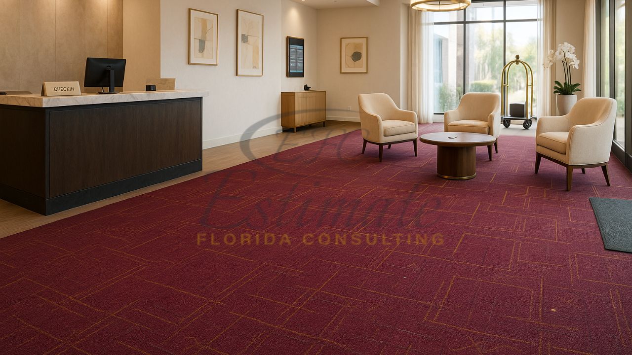 Carpet Tile Installation for Hotel Buildings in West Palm Beach