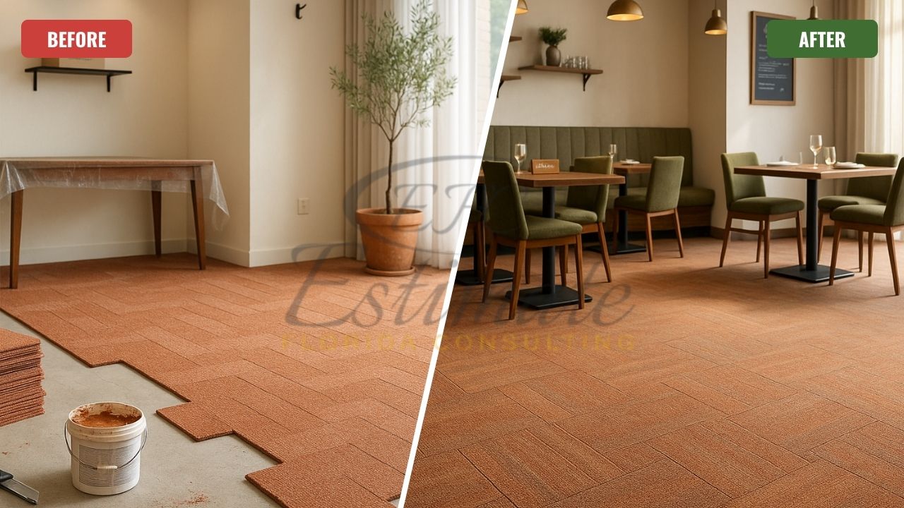 Carpet Tile Installation for Restaurants in West Palm Beach
