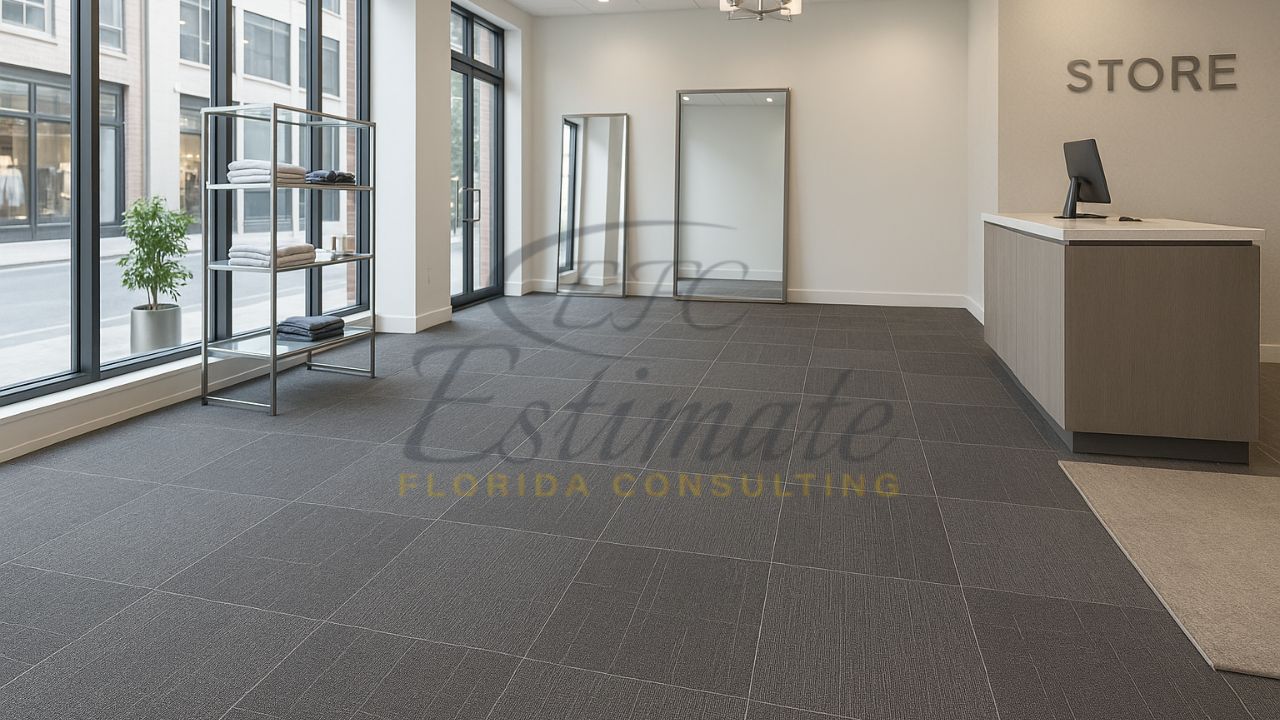 Carpet Tile Installation for Retail Store in Parkland