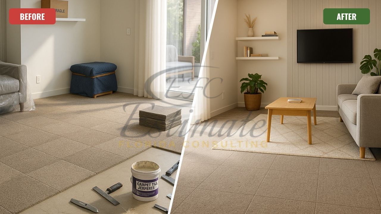 Carpet Tile Installation in Delray Beach