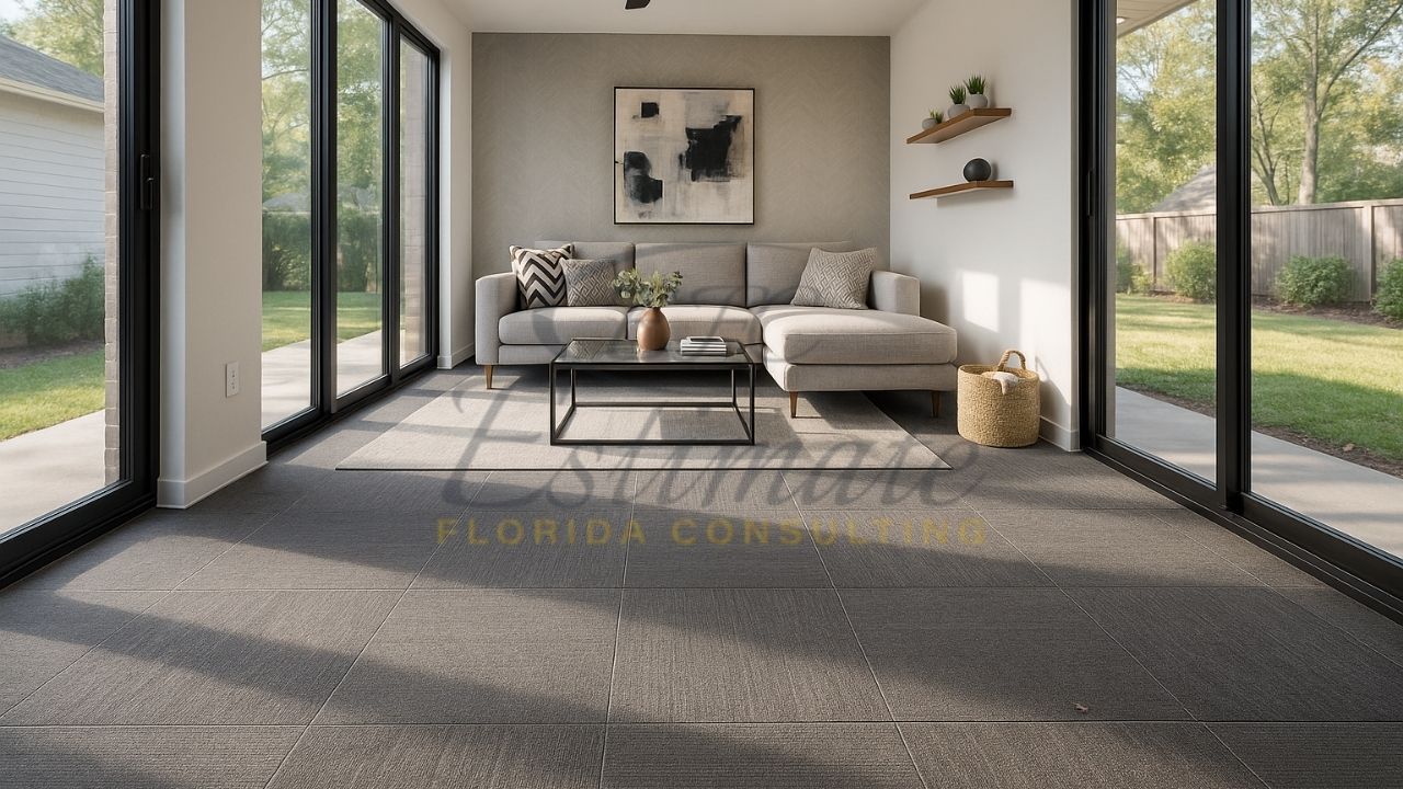 Enclosed Porches Carpet Tile Flooring in Delray Beach