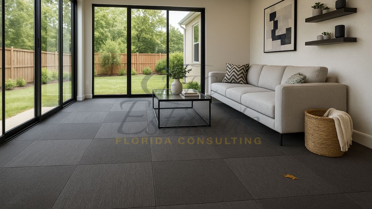 Enclosed Porches Carpet Tile Flooring in Parkland