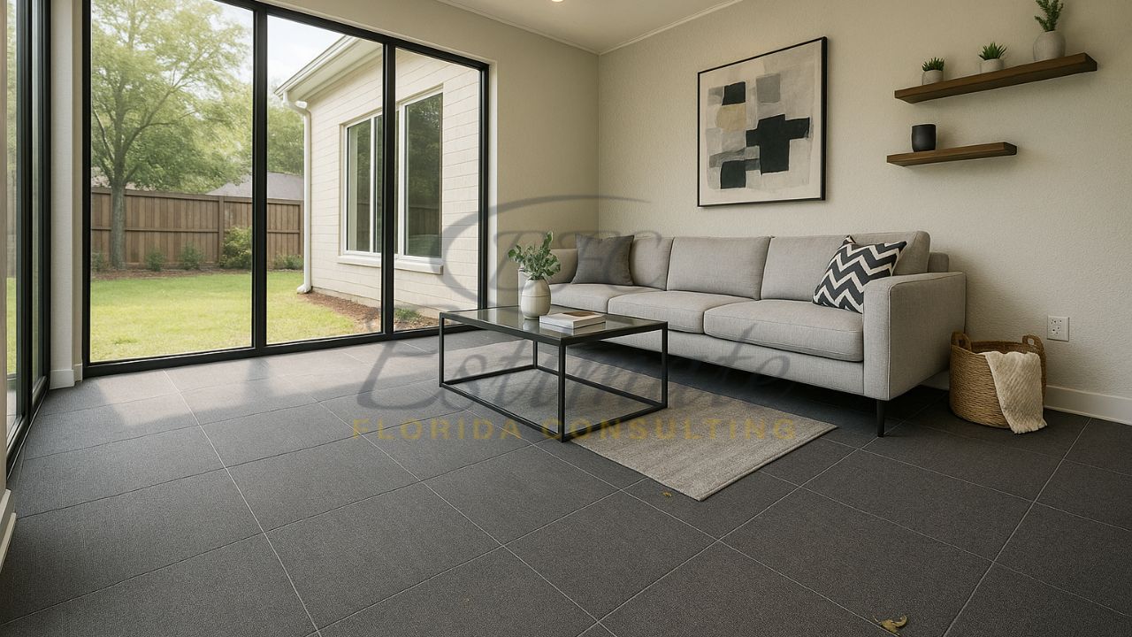 Enclosed Porches Carpet Tile Flooring in Tampa