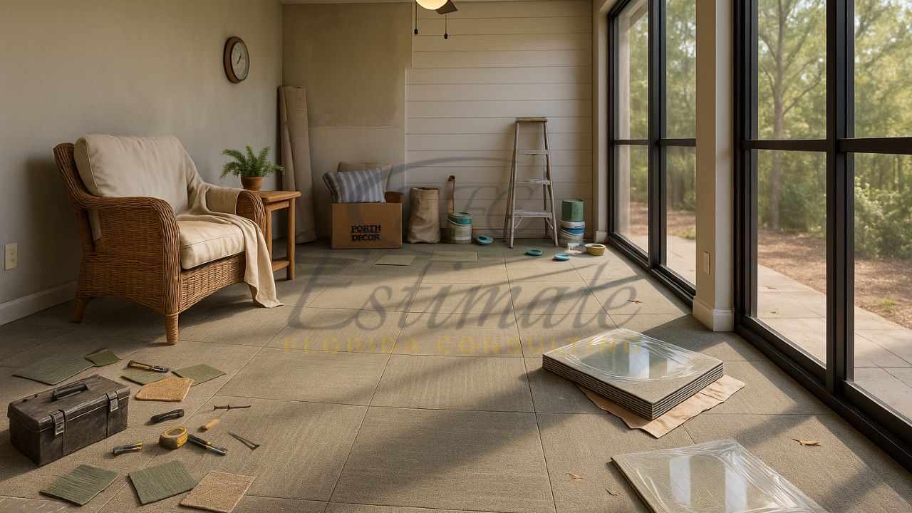 Enclosed Porches Carpet Tile Flooring in Weston
