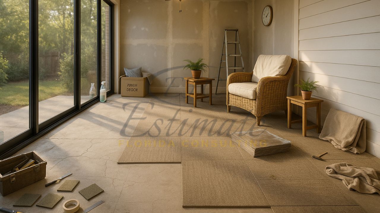 Enclosed Porches Carpet Tile Flooring in Weston