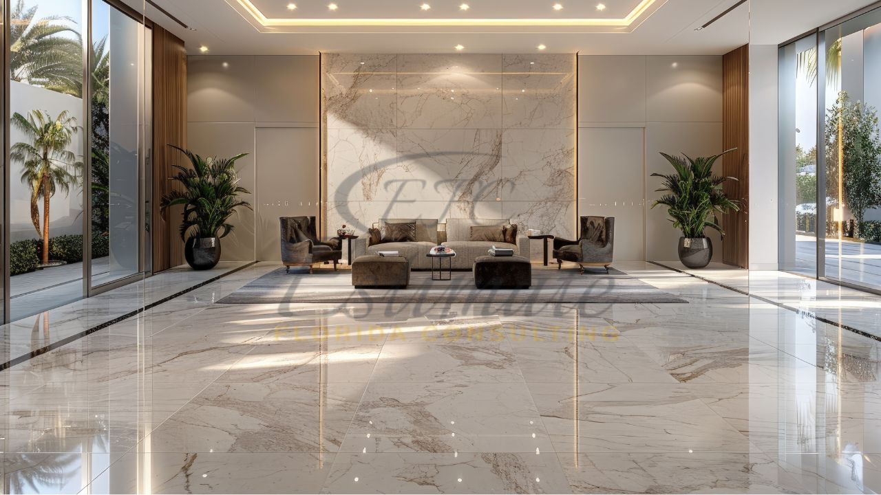 Large Marble Tiles Flooring in Stuart