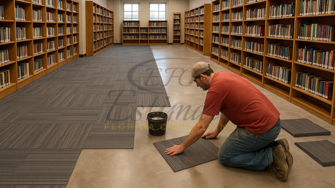 Libraries Carpet Tile Flooring in Tampa