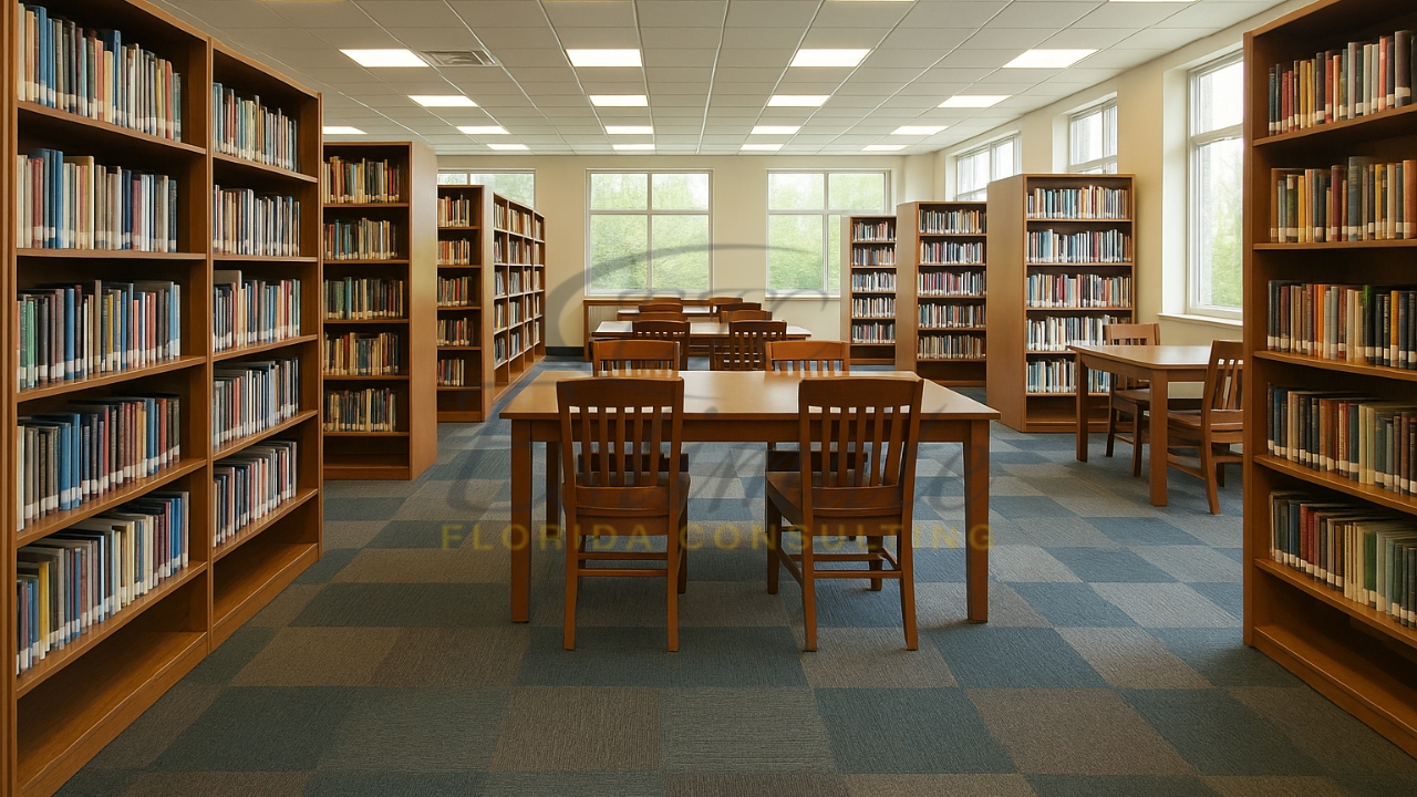 Libraries Carpet Tile Flooring in Weston