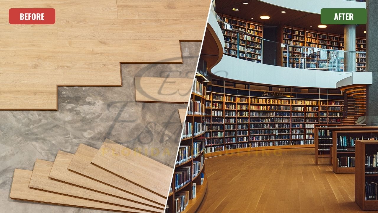 Libraries Vinyl Tile Flooring in Delray Beach