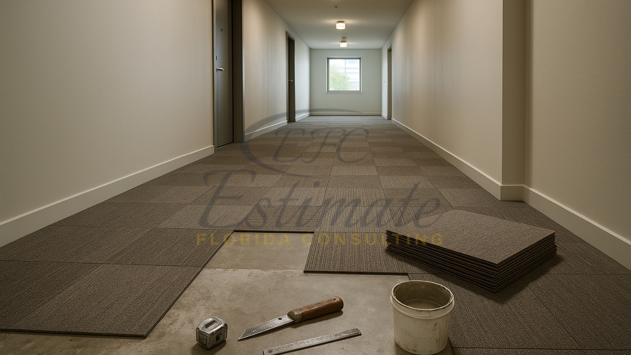 Textured Carpet Tile Flooring in Parkland