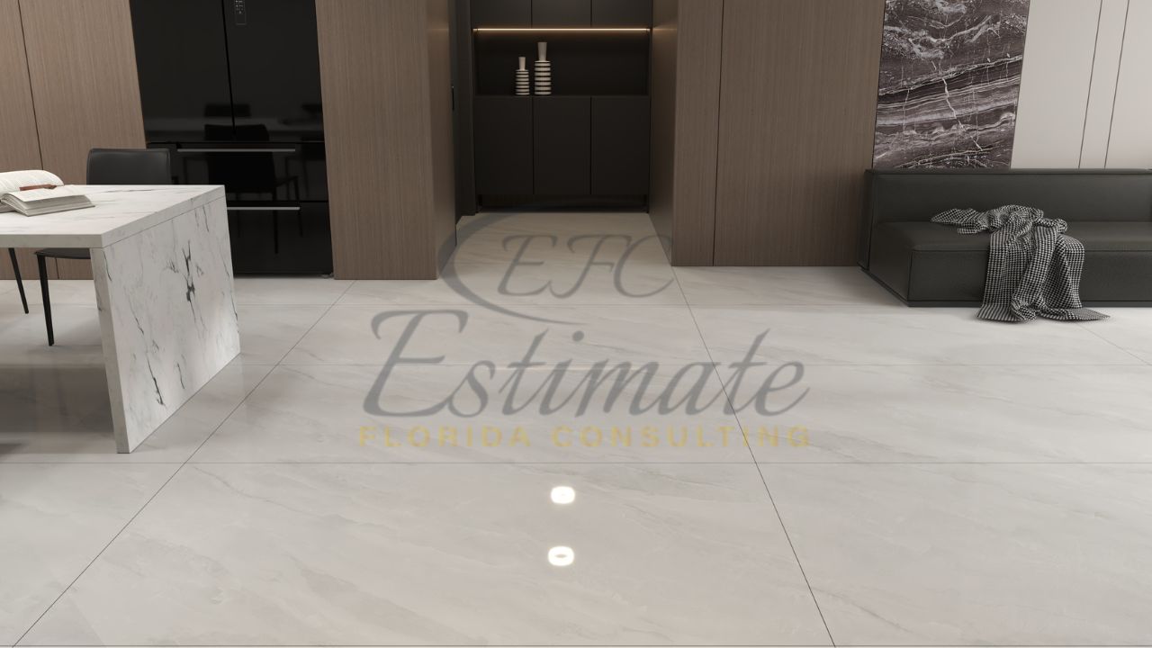 Textured Marble Tiles Flooring in Davie