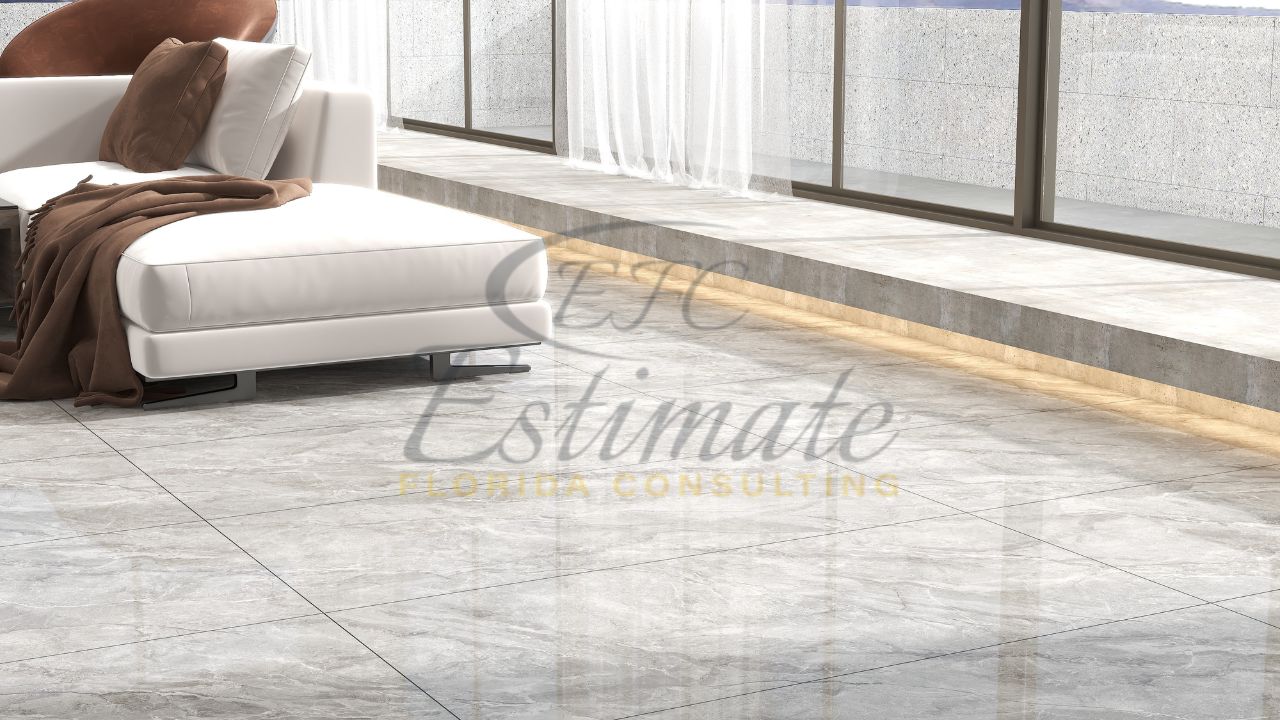 Textured Marble Tiles Flooring in Delray Beach
