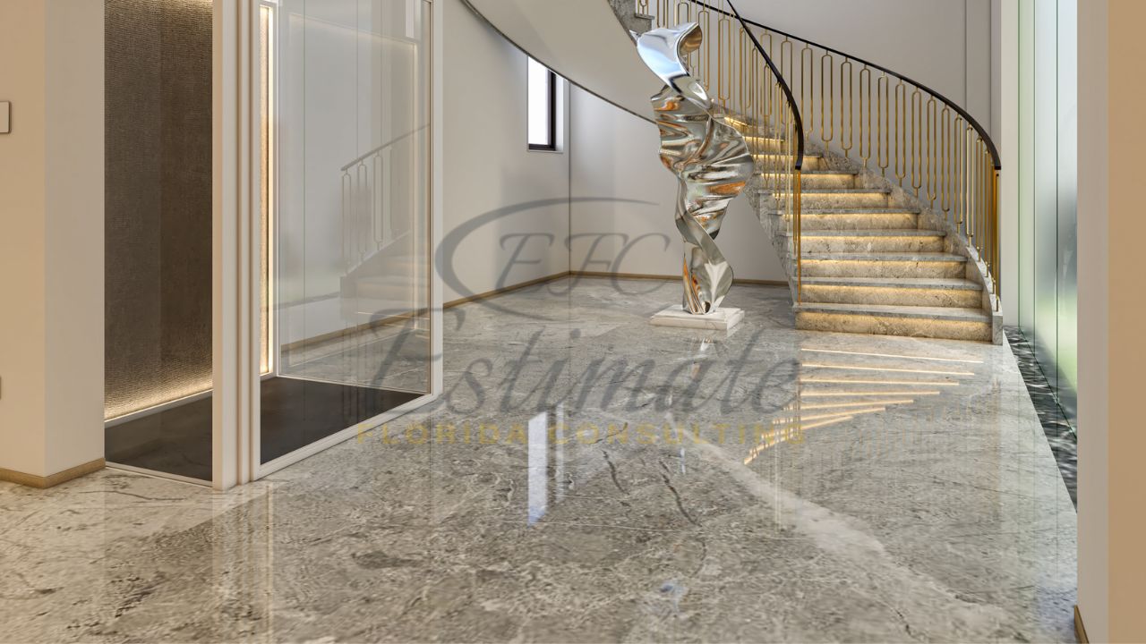Textured Marble Tiles Flooring in Panama City