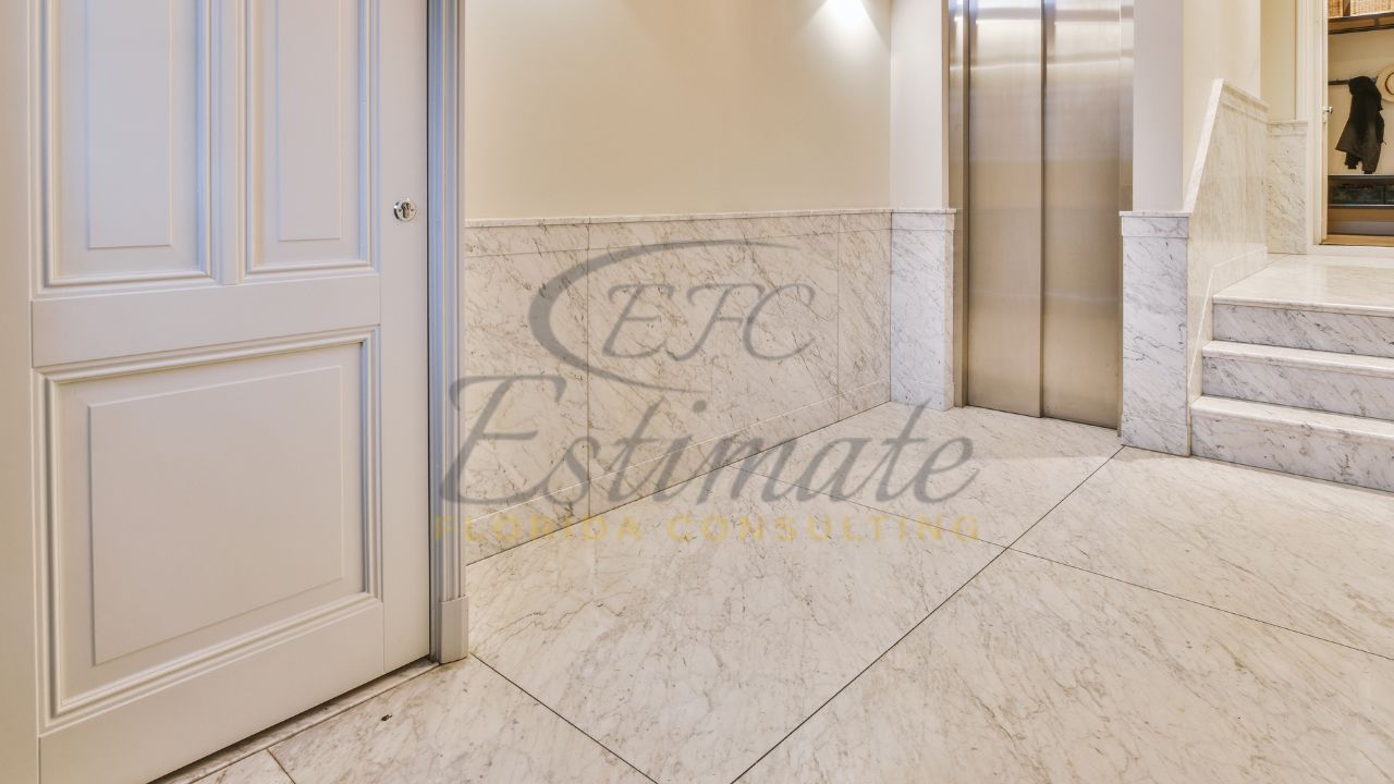 Textured Marble Tiles Flooring in West Palm Beach