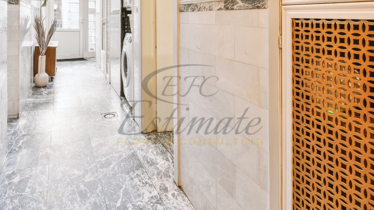 Textured Marble Tiles Flooring in Weston