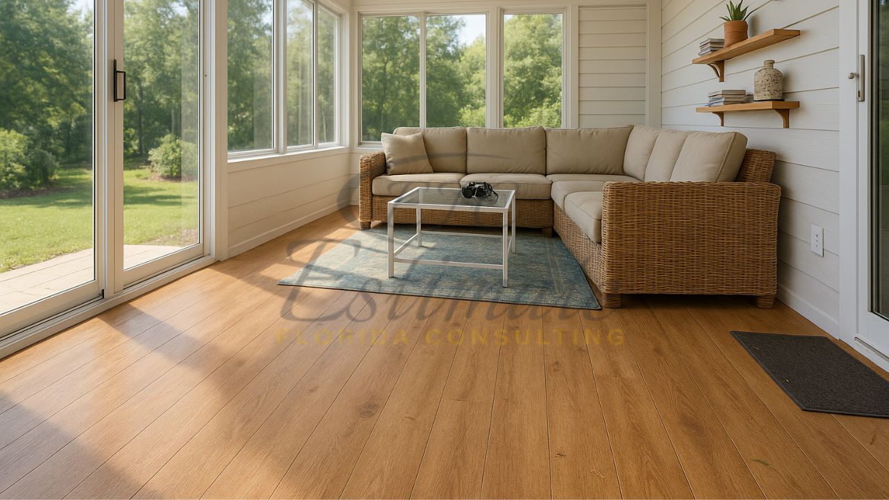 Vinyl Tile Flooring for Enclosed Porches in Delray Beach