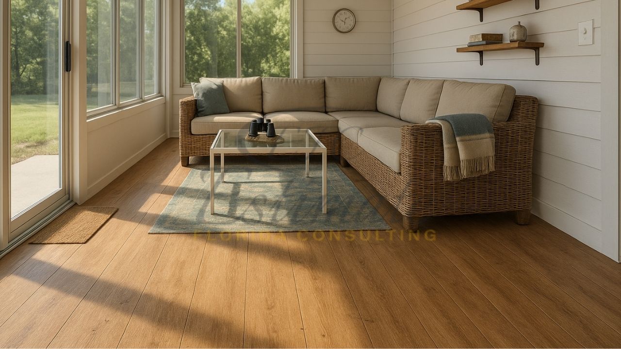 Vinyl Tile Flooring for Enclosed Porches in Weston