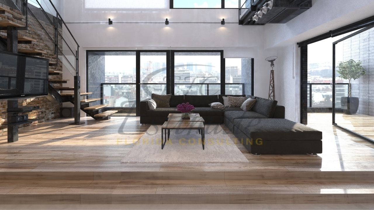 Vinyl Tile Flooring for Living Room in Parkland