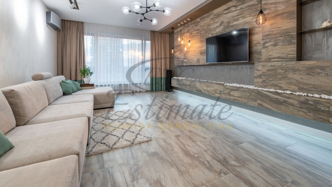 Vinyl Tile Flooring for Living Room in Parkland