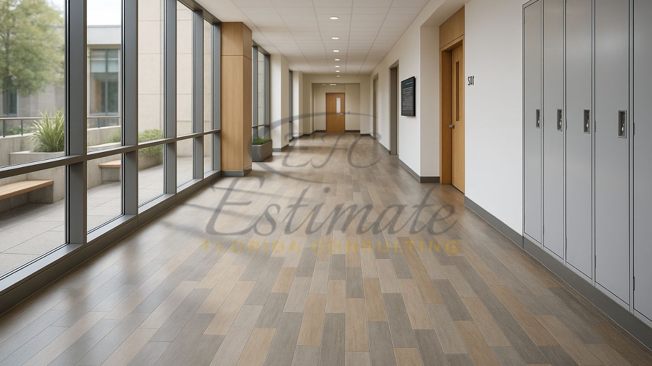 Vinyl Tile Installation for College Buildings in Parkland