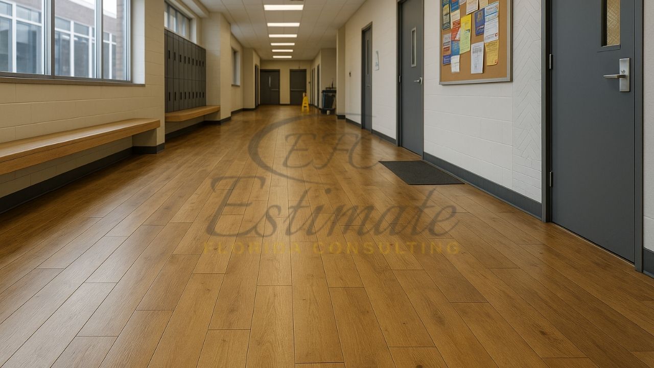 Vinyl Tile Installation for College Buildings in Parkland