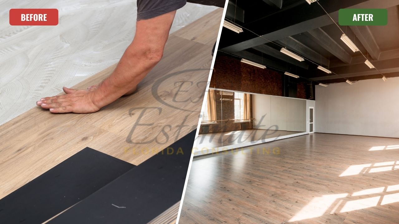 Wood-look Vinyl Tiles Flooring in Delray Beach