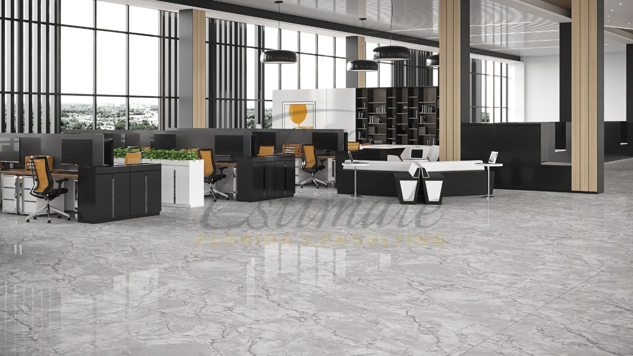 Office Porcelain Tile Flooring in Parkland, FL