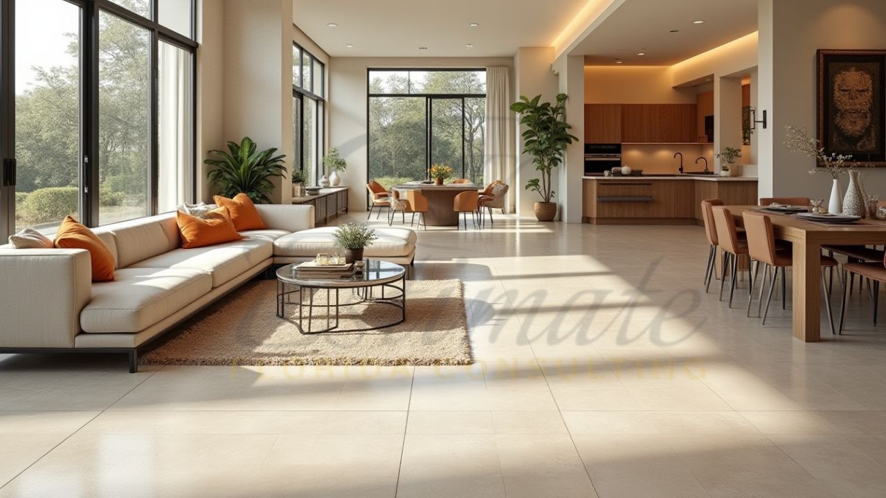 Porcelain Tile Installation for Room in Hialeah