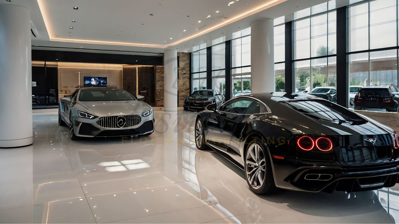Porcelain Tile Installer for Car Showroom in Boca Raton