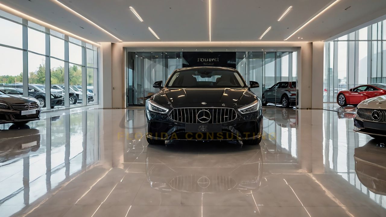 Porcelain Tile Installer for Car Showroom in Boca Raton