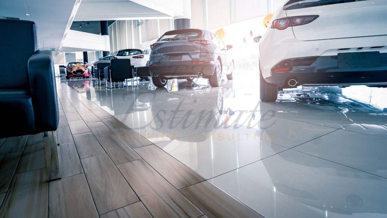 Porcelain Tile Installer for Car Showroom in Delray Beach