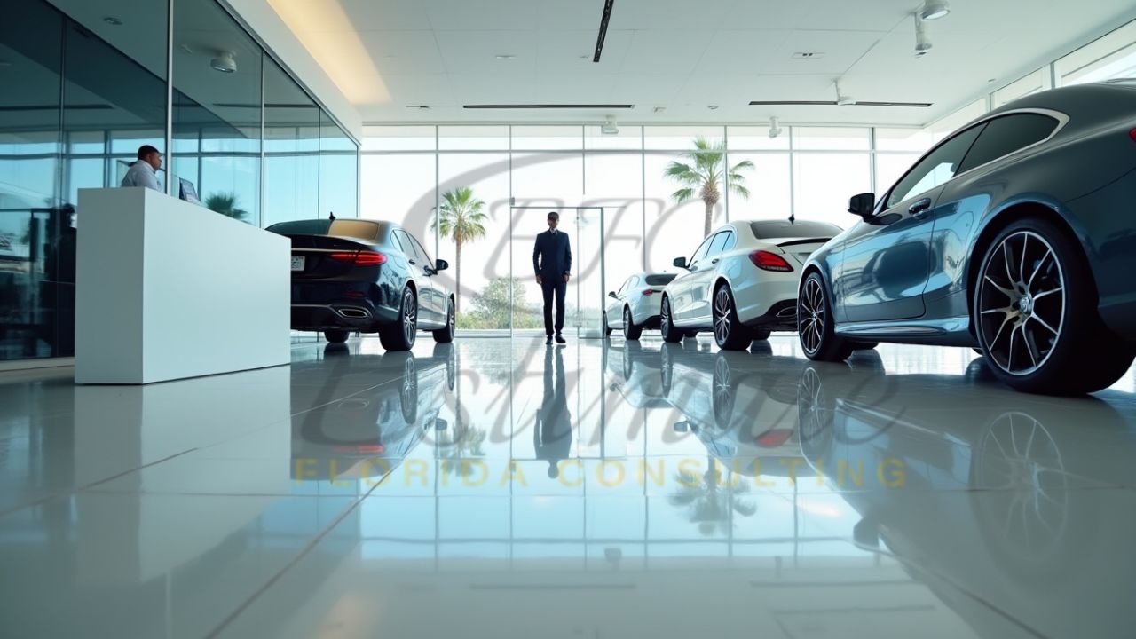 Porcelain Tile Installer for Car Showroom in Florida