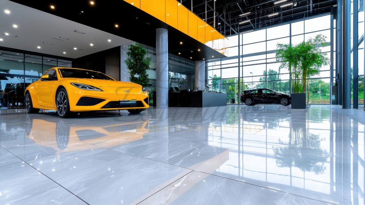 Porcelain Tile Installer for Car Showroom in Orlando